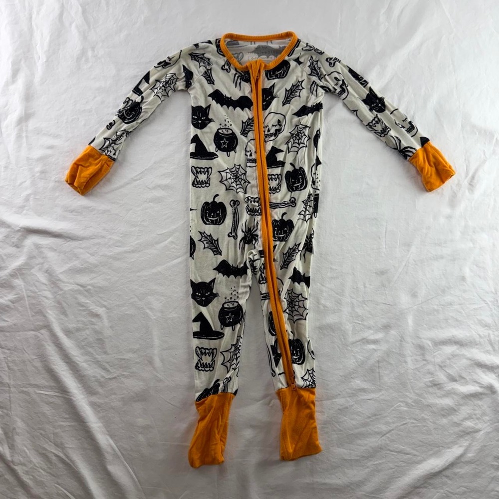 Little Sleepies Halloween Onesie Witches Brew Bamboo Baby 6 - 12 Months